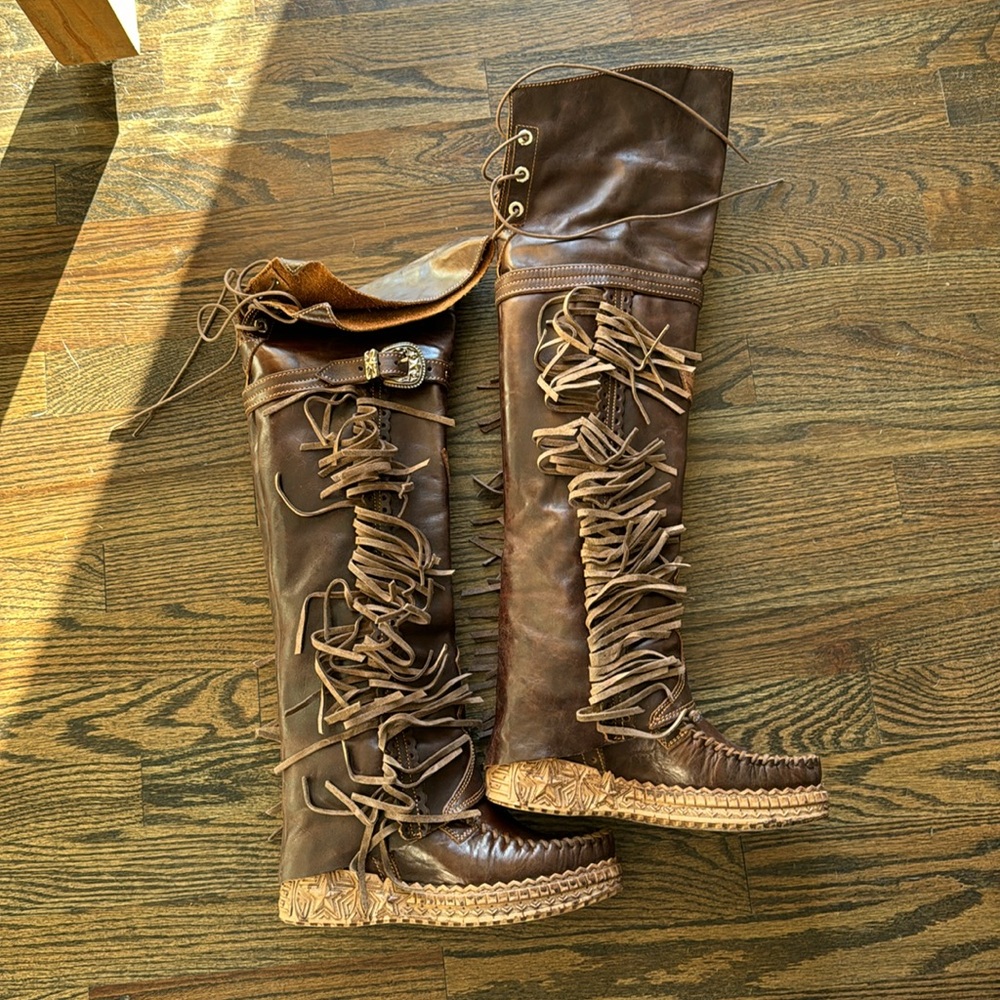EL VAQUERO chestnut 🤎 BNIB Moccasin Boots Size 37 - Picture 6 of 16